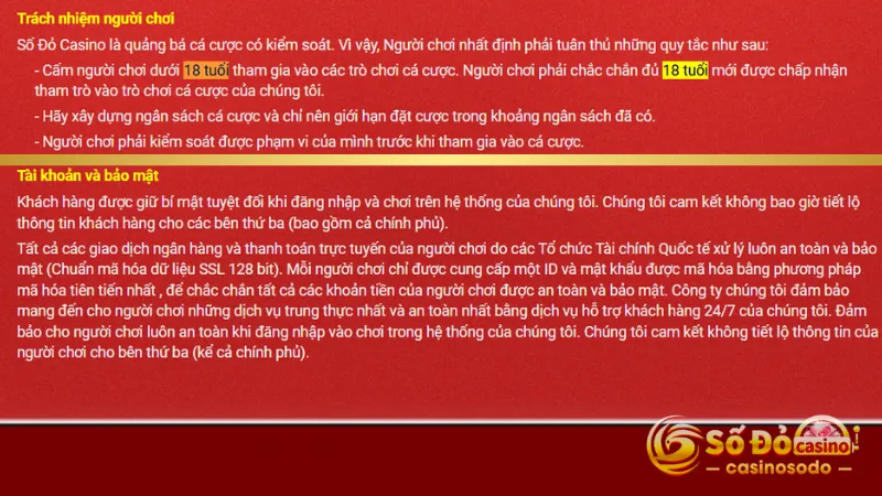 Mọi thông tin của bet thủ đều được giữ bí mật tuyệt đối