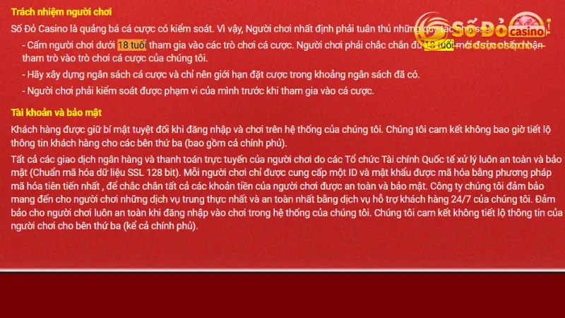 Tuân thủ quy định về độ tuổi và giới hạn tài khoản